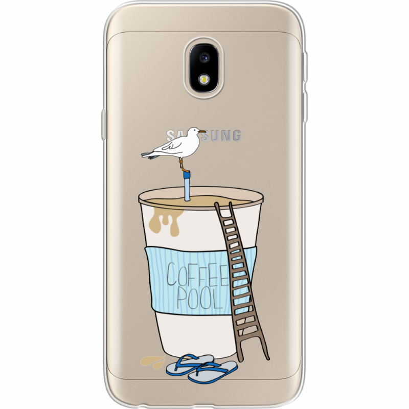 Прозрачный чехол Uprint Samsung J330 Galaxy J3 2017 Segull in Cofee Pool
