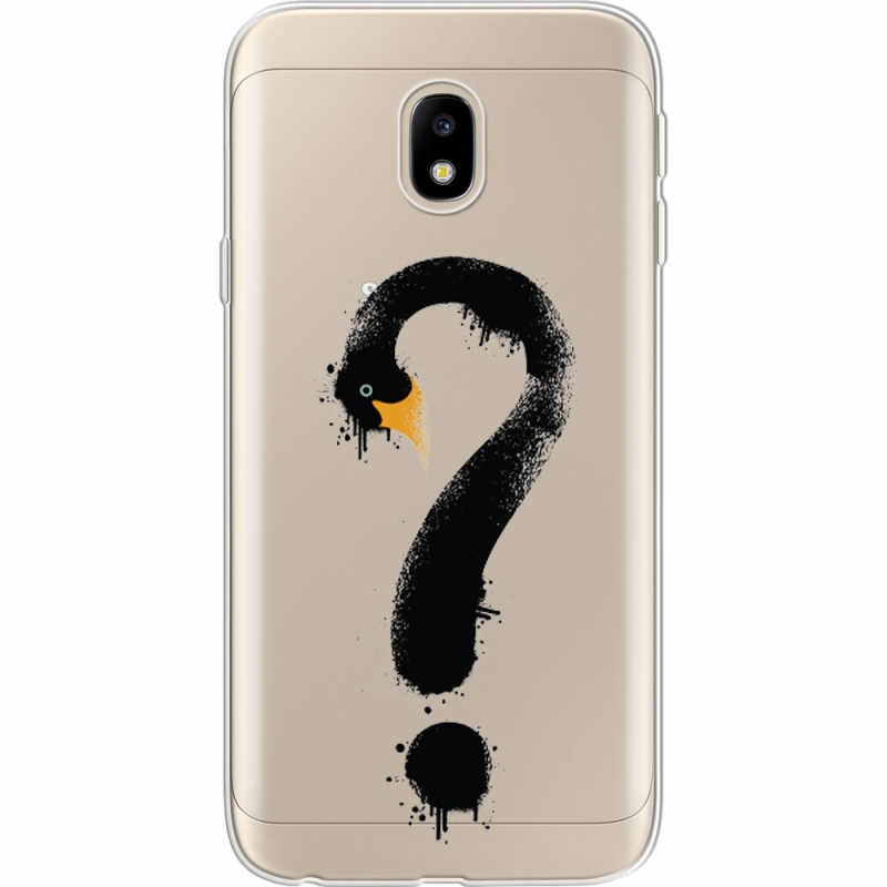 Прозрачный чехол Uprint Samsung J330 Galaxy J3 2017 Swan question