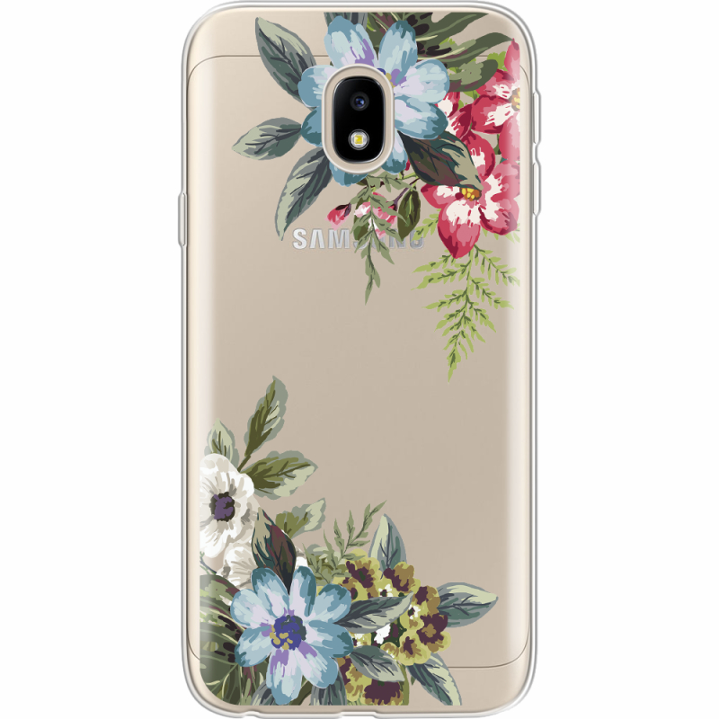 Прозрачный чехол Uprint Samsung J330 Galaxy J3 2017 Floral