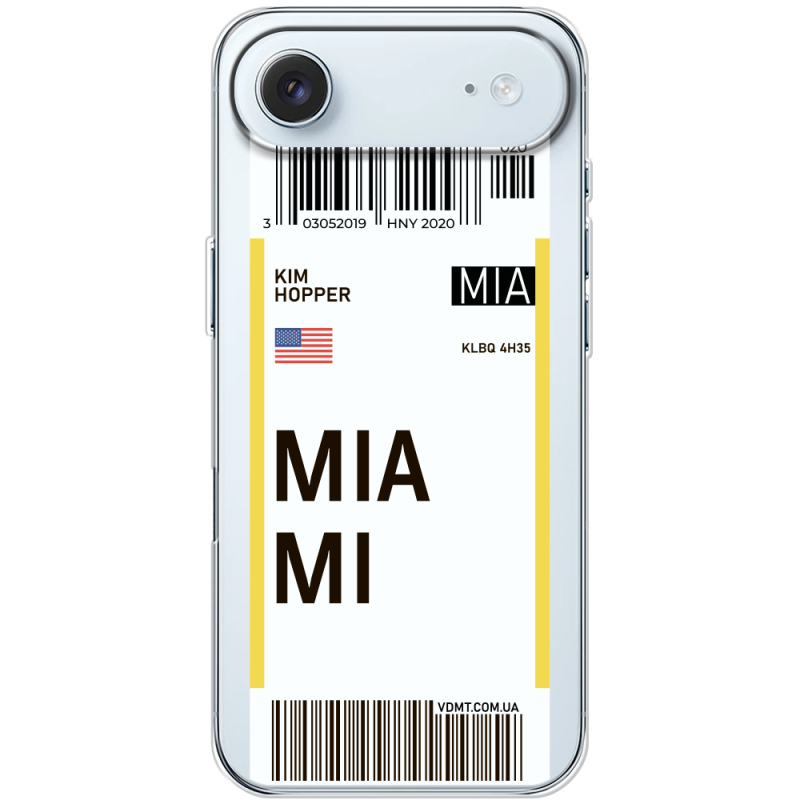 Прозорий чохол BoxFace Apple iPhone 17 Air Ticket Miami