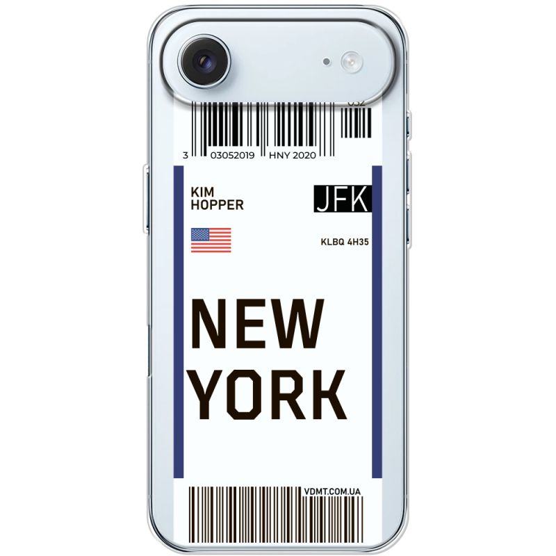 Прозорий чохол BoxFace Apple iPhone 17 Air Ticket New York