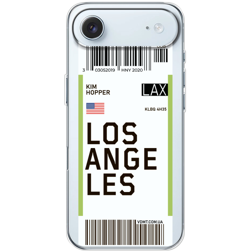 Прозорий чохол BoxFace Apple iPhone 17 Air Ticket Los Angeles