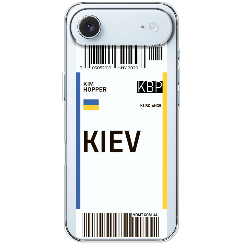 Прозорий чохол BoxFace Apple iPhone 17 Air Ticket Kiev