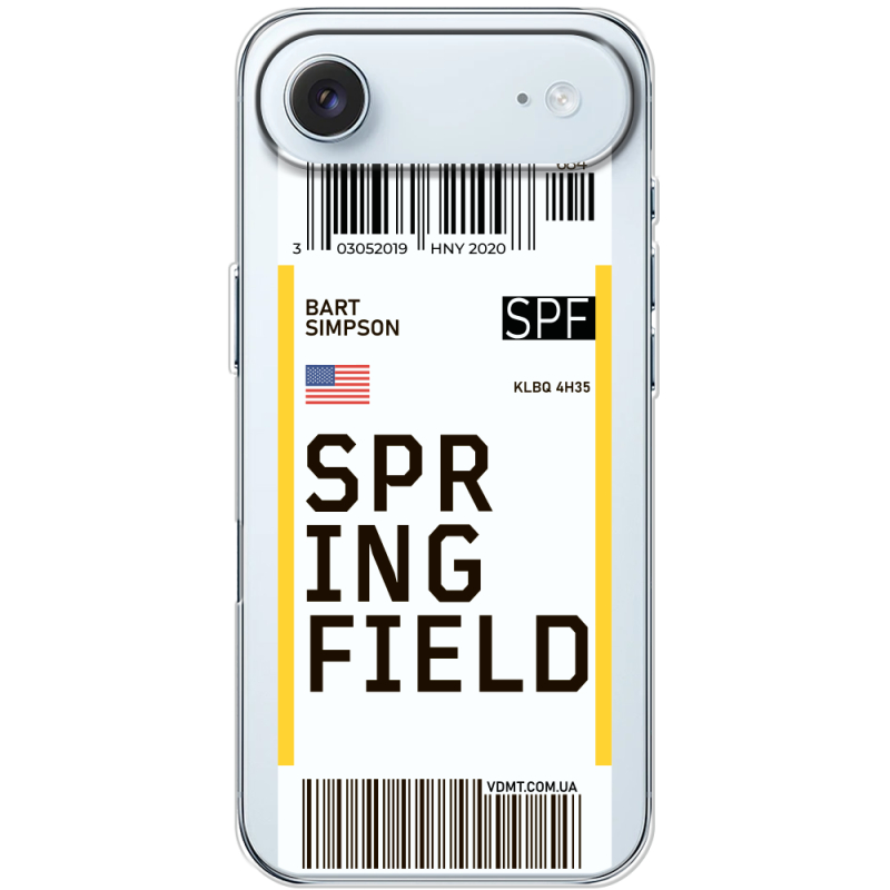 Прозорий чохол BoxFace Apple iPhone 17 Air Ticket Springfield