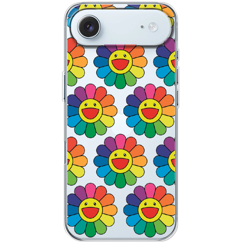 Прозорий чохол BoxFace Apple iPhone 17 Air Hippie Flowers