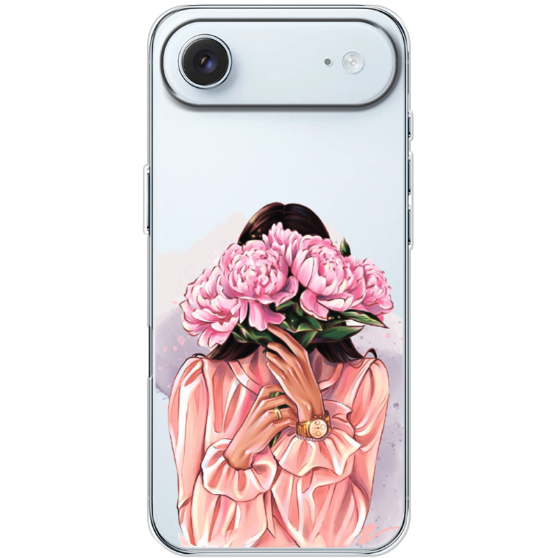 Прозорий чохол BoxFace Apple iPhone 17 Air Девушка с Пионами