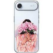 Прозорий чохол BoxFace Apple iPhone 17 Air Девушка с Пионами