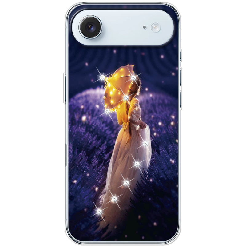 Чохол зі стразами Apple iPhone 17 Air Girl with Umbrella