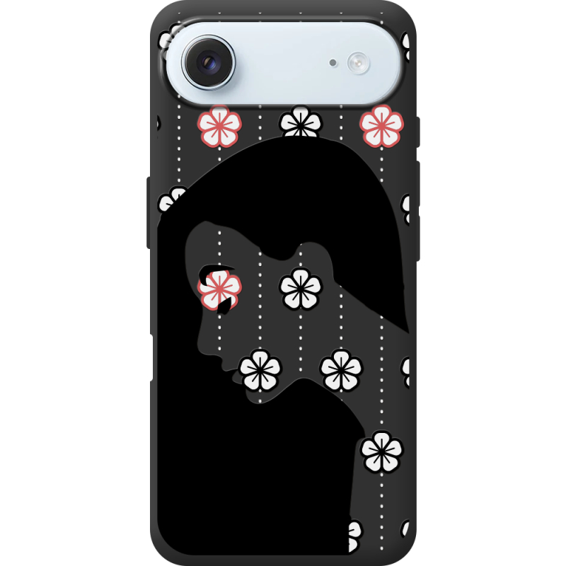 Чорний чохол BoxFace Apple iPhone 17 Air Flower Hair