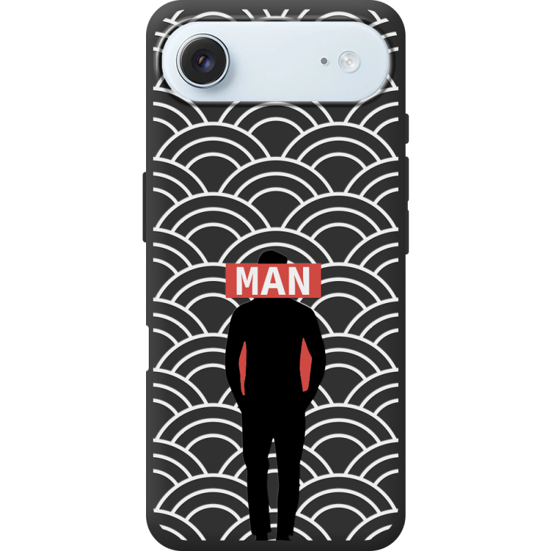 Чорний чохол BoxFace Apple iPhone 17 Air Man Pattern