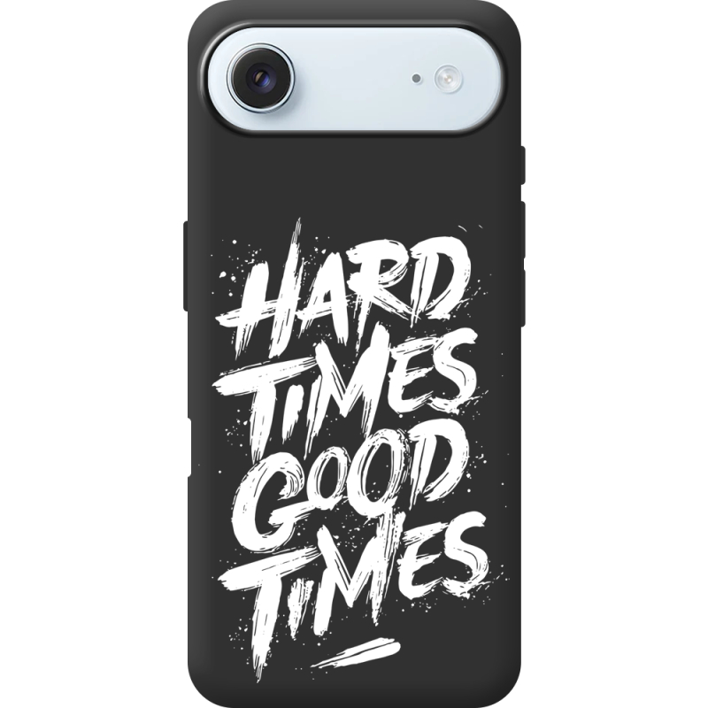 Чорний чохол BoxFace Apple iPhone 17 Air Hard Times Good Times