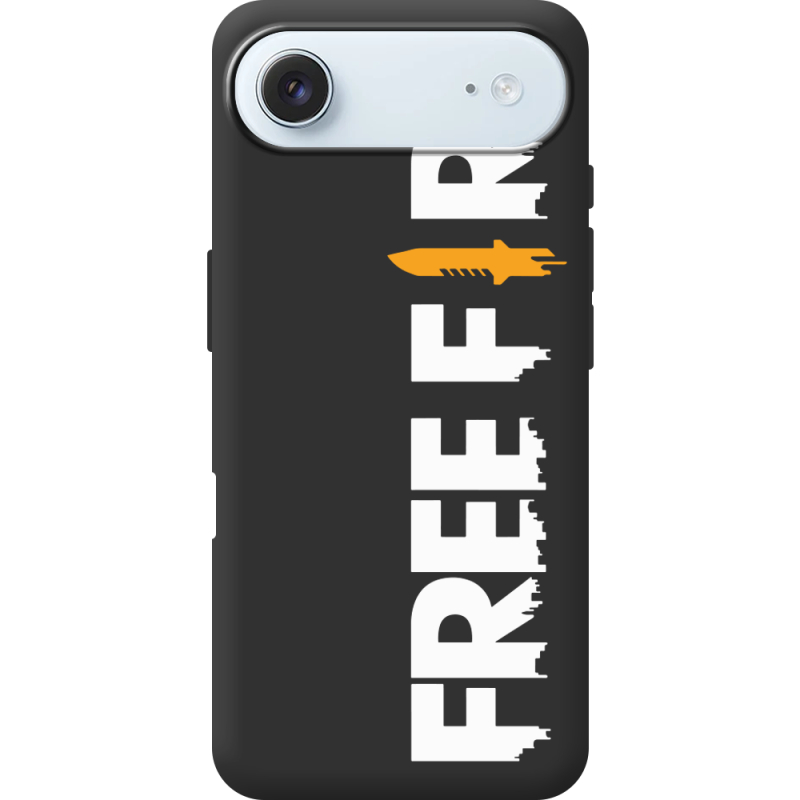 Чорний чохол BoxFace Apple iPhone 17 Air Free Fire White Logo