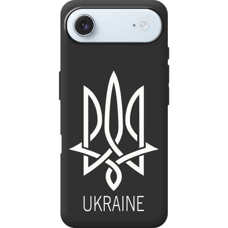 Чорний чохол BoxFace Apple iPhone 17 Air Тризуб монограмма ukraine