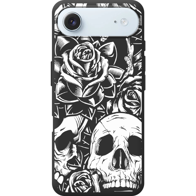 Чорний чохол BoxFace Apple iPhone 17 Air Skull and Roses