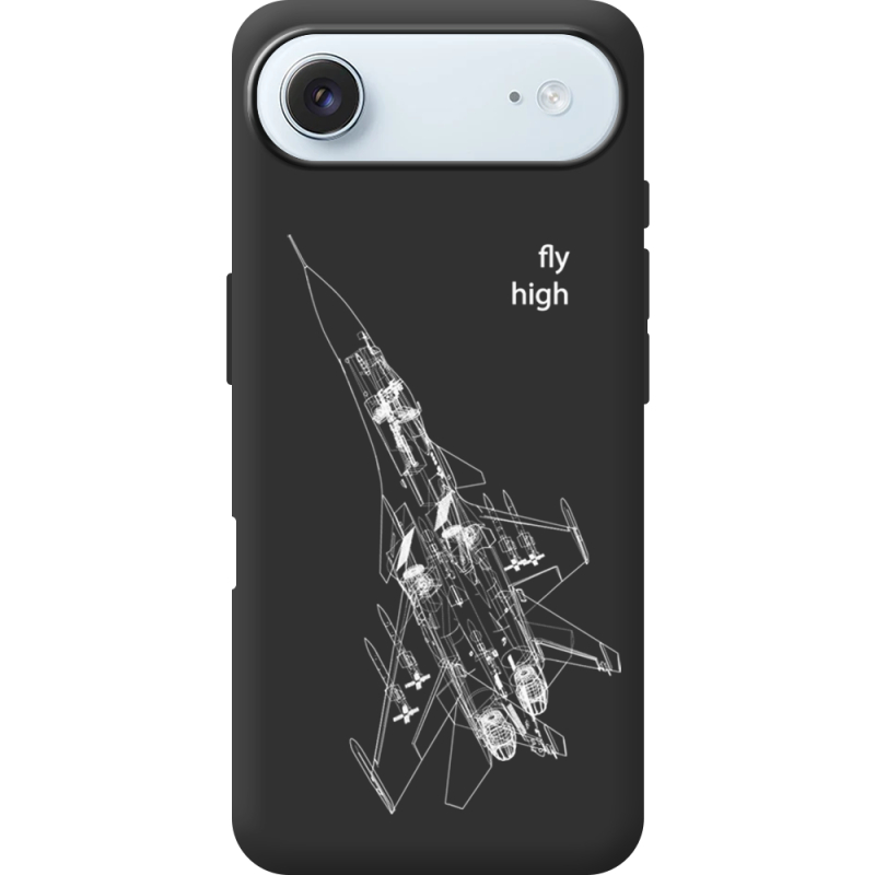 Чорний чохол BoxFace Apple iPhone 17 Air Військовий літак