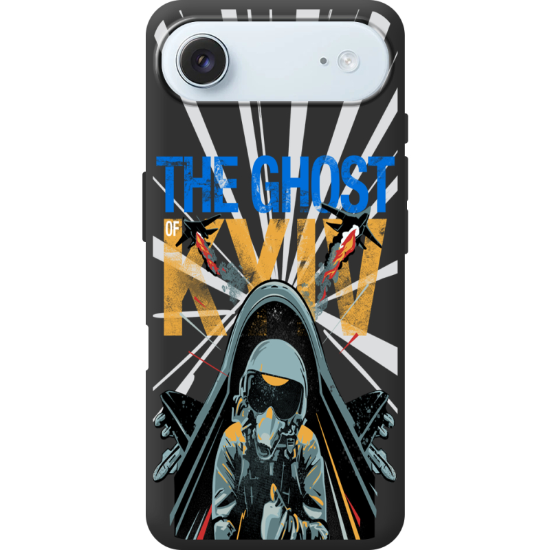 Чорний чохол BoxFace Apple iPhone 17 Air Привид Києва в дії