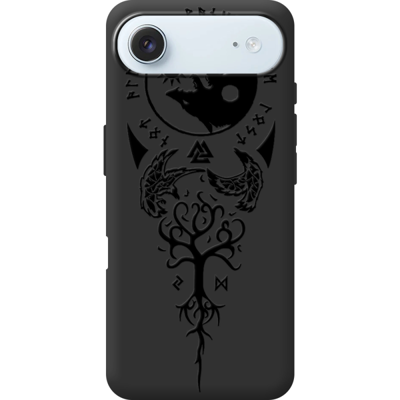 Чорний чохол BoxFace Apple iPhone 17 Air Hugin and Munin