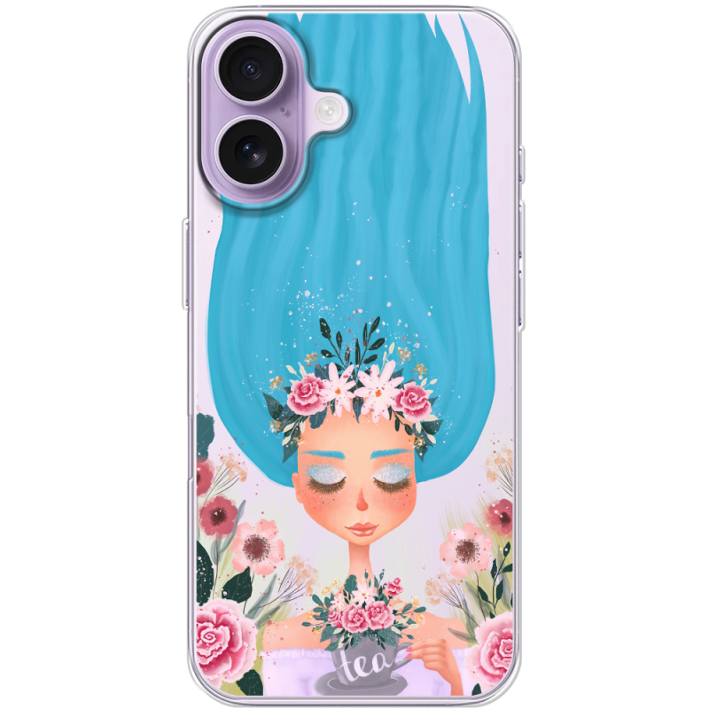 Прозорий чохол BoxFace Apple iPhone 17 Blue Hair