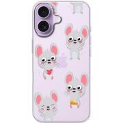 Прозорий чохол BoxFace Apple iPhone 17 с 3D-глазками Mouse