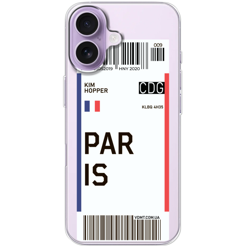 Прозорий чохол BoxFace Apple iPhone 17 Ticket Paris