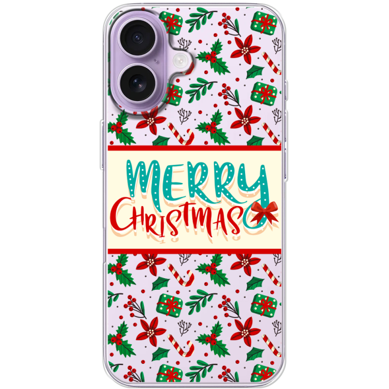 Прозорий чохол BoxFace Apple iPhone 17 Vintage Christmas Pattern