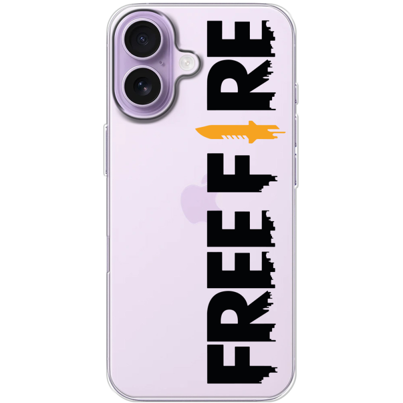 Прозорий чохол BoxFace Apple iPhone 17 Free Fire Black Logo