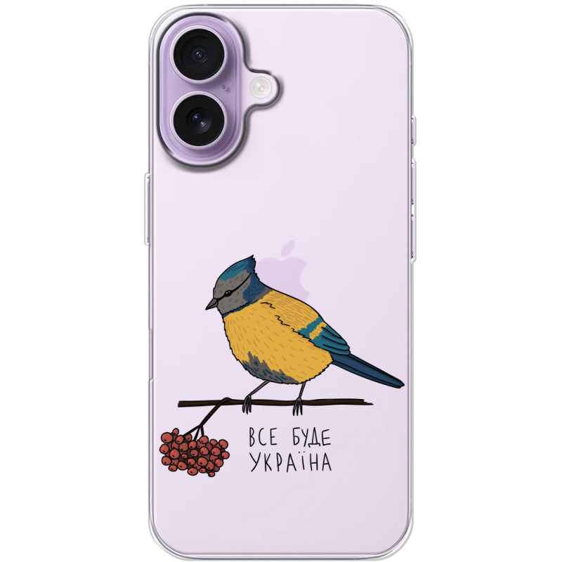Прозорий чохол BoxFace Apple iPhone 17 Синиця і калина