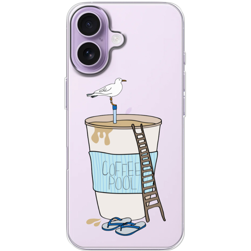 Прозорий чохол BoxFace Apple iPhone 17 Segull in Cofee Pool