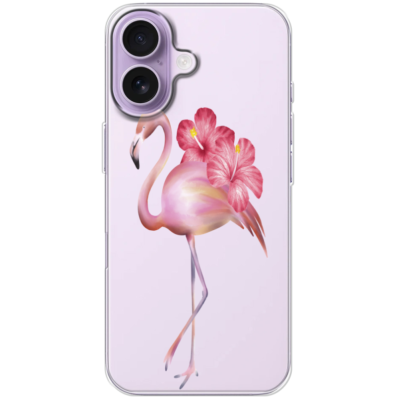 Прозорий чохол BoxFace Apple iPhone 17 Floral Flamingo