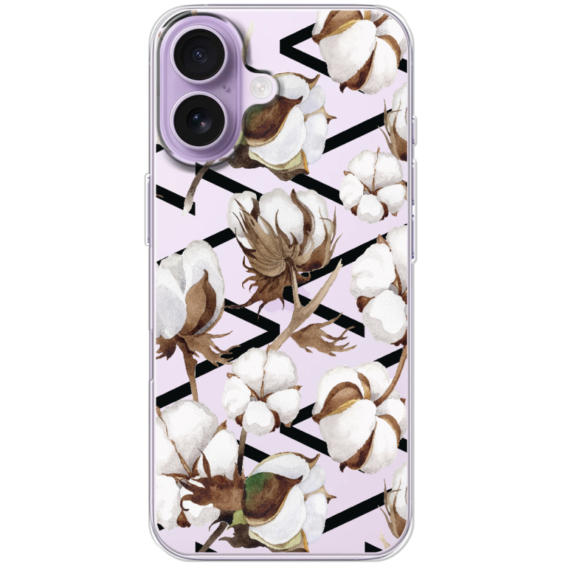 Прозорий чохол BoxFace Apple iPhone 17 Cotton flowers
