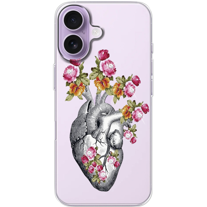 Чохол зі стразами Apple iPhone 17 Heart
