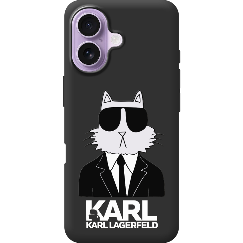 Чорний чохол BoxFace Apple iPhone 17 Cat in Black