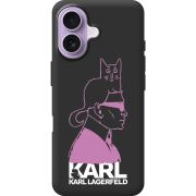 Чорний чохол BoxFace Apple iPhone 17 Pink Karl