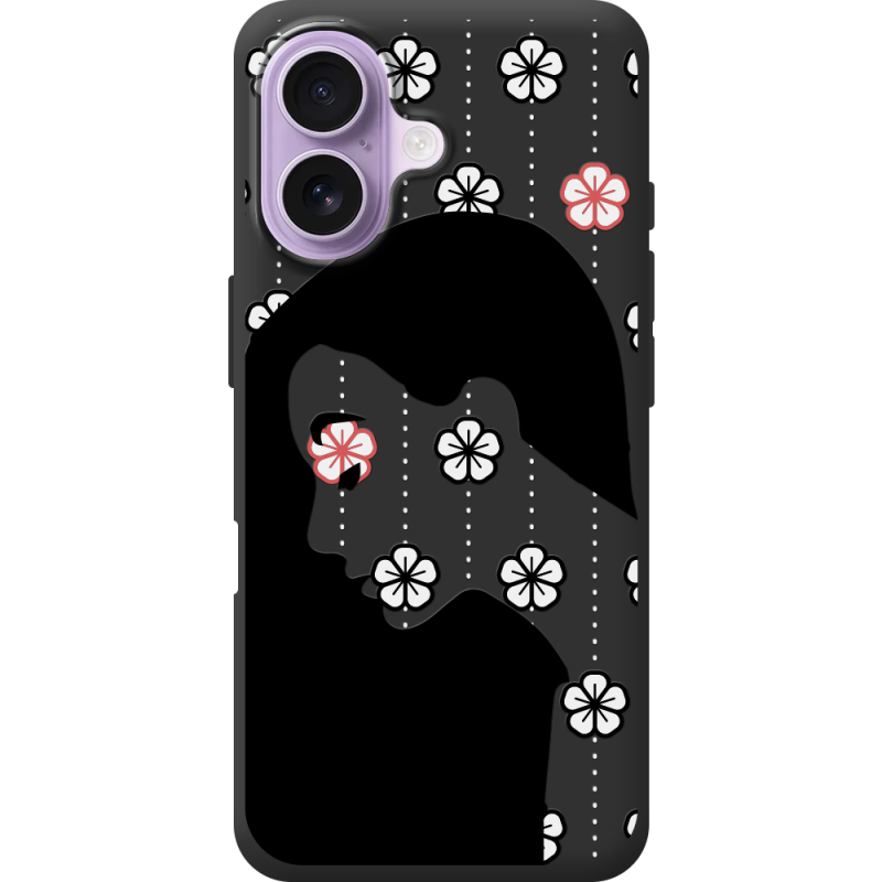 Чорний чохол BoxFace Apple iPhone 17 Flower Hair