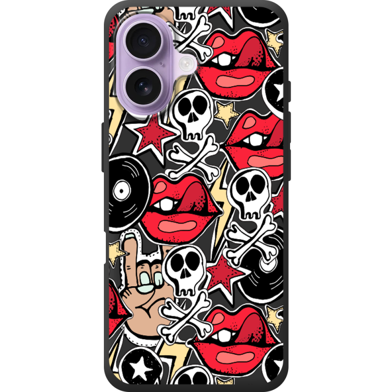 Чорний чохол BoxFace Apple iPhone 17 Rock Graffiti