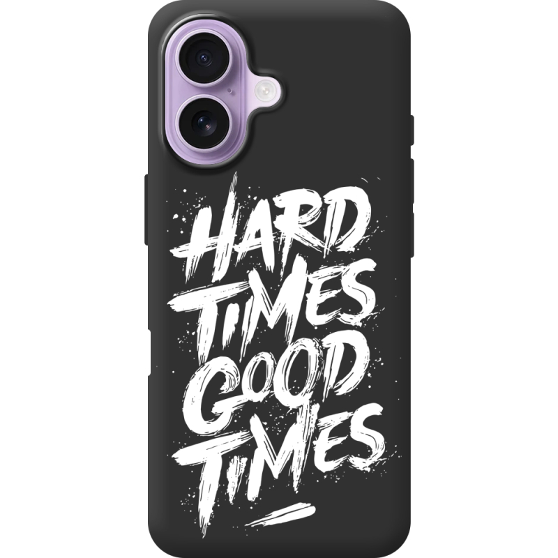 Чорний чохол BoxFace Apple iPhone 17 Hard Times Good Times