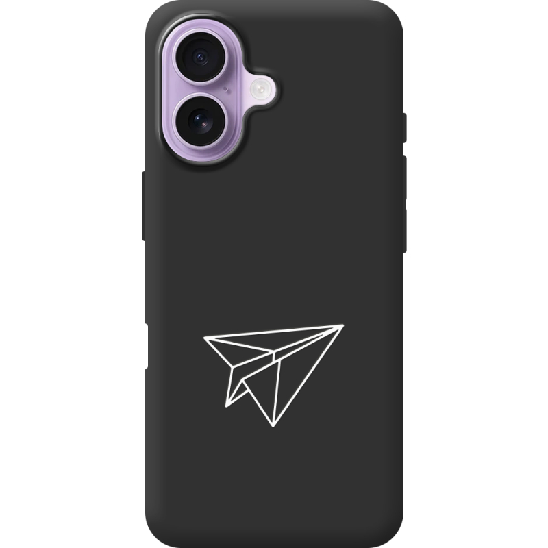 Чорний чохол BoxFace Apple iPhone 17 Paper Plane