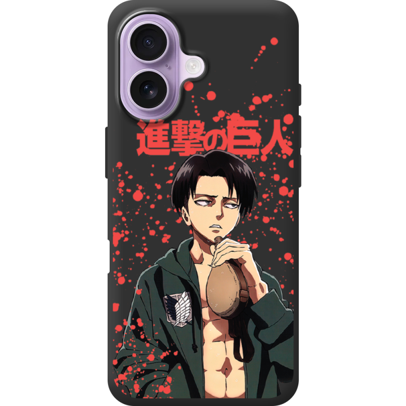 Чорний чохол BoxFace Apple iPhone 17 Атака Титанов Леви