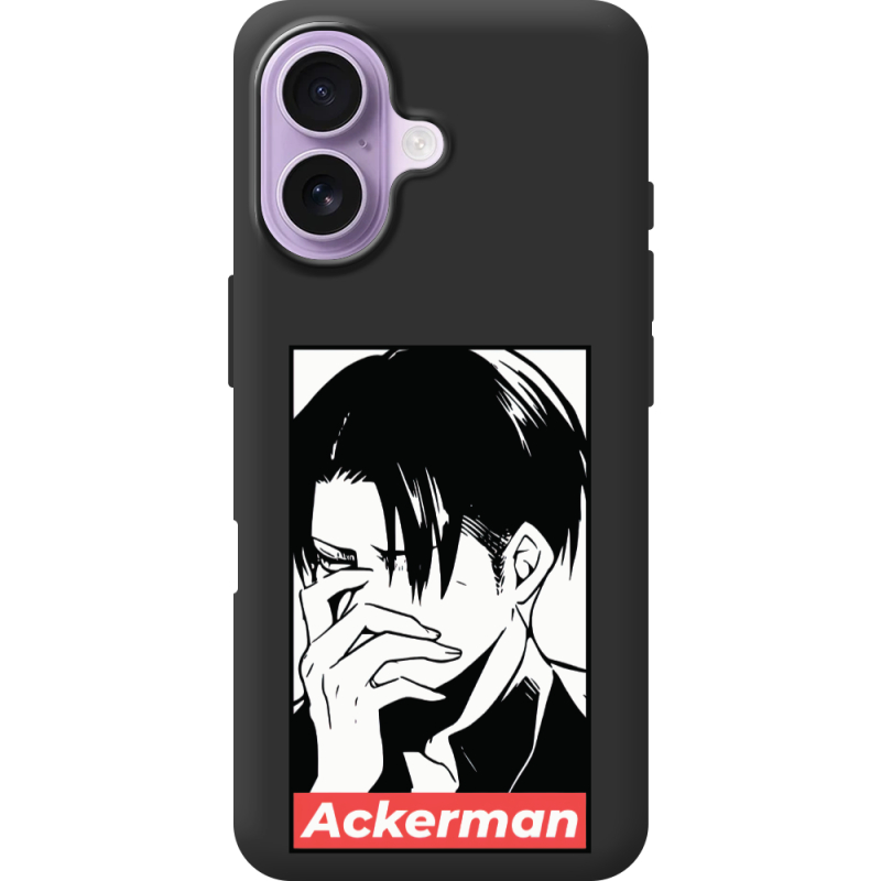 Чорний чохол BoxFace Apple iPhone 17 Attack On Titan - Ackerman