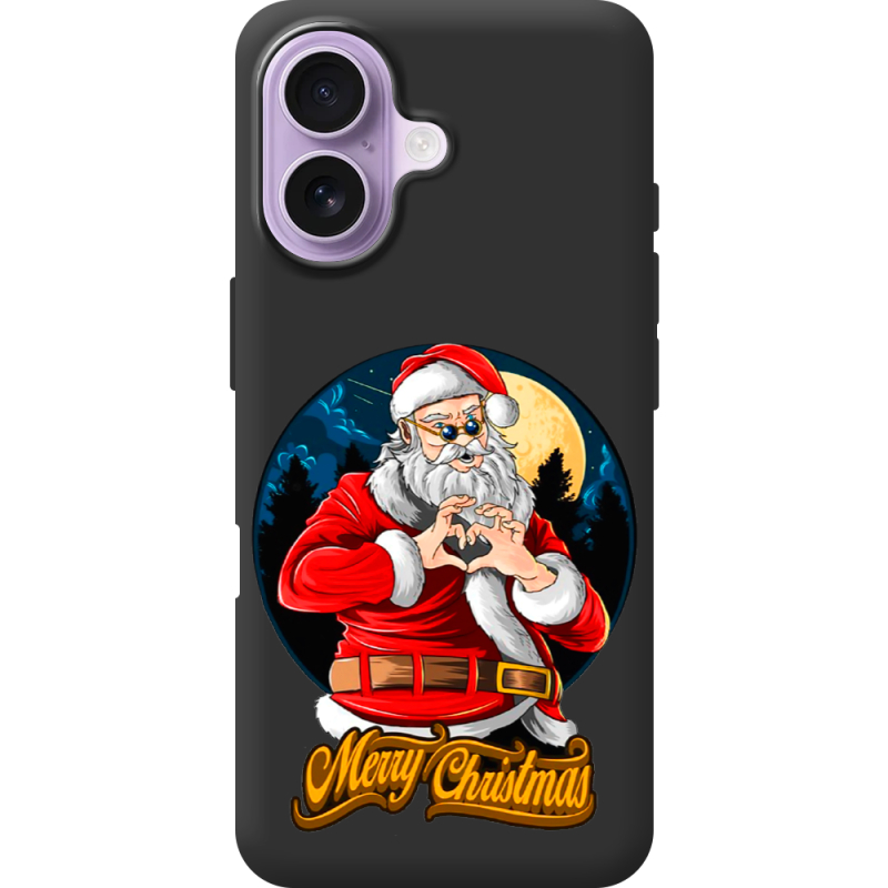 Чорний чохол BoxFace Apple iPhone 17 Cool Santa