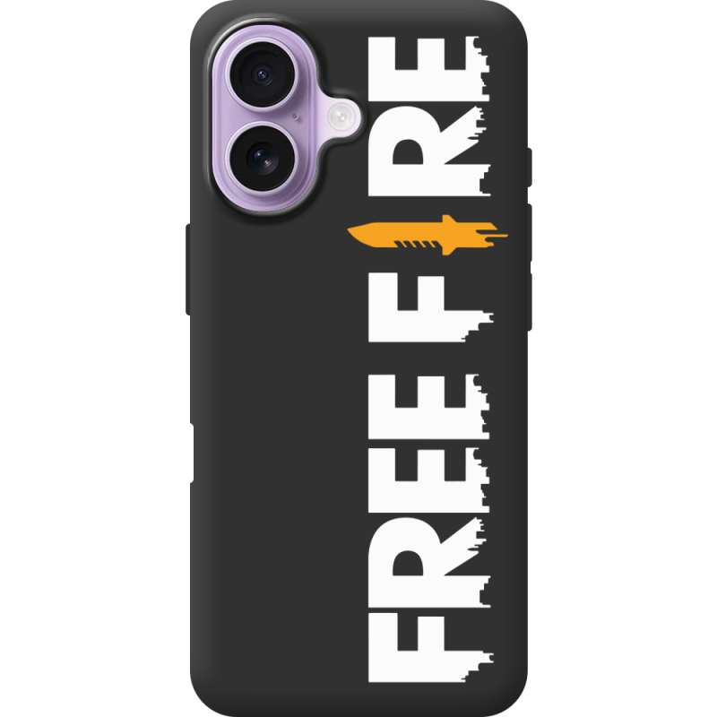 Чорний чохол BoxFace Apple iPhone 17 Free Fire White Logo