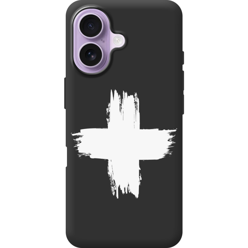 Чорний чохол BoxFace Apple iPhone 17 Білий хрест ЗСУ