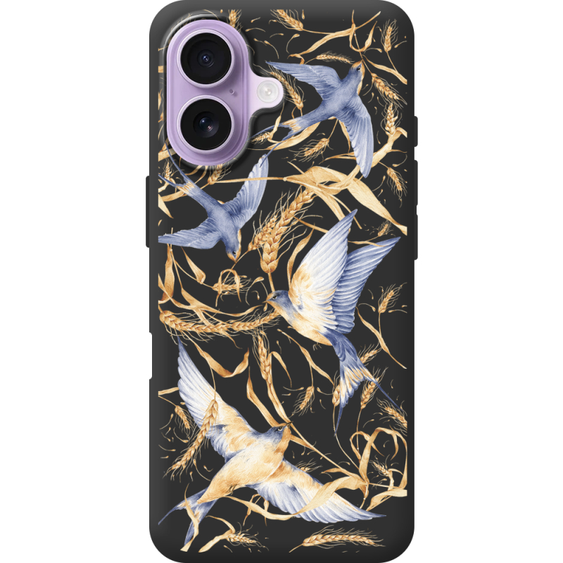 Чорний чохол BoxFace Apple iPhone 17 Ластівки