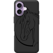 Чорний чохол BoxFace Apple iPhone 17 Horse