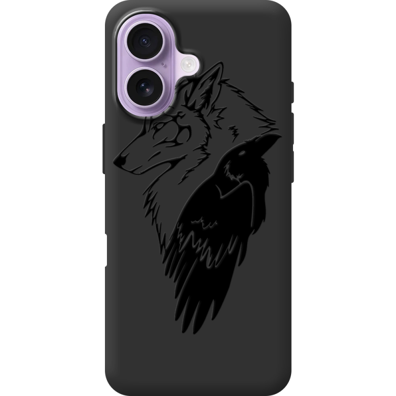 Чорний чохол BoxFace Apple iPhone 17 Wolf and Raven