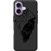 Чорний чохол BoxFace Apple iPhone 17 Wolf and Raven