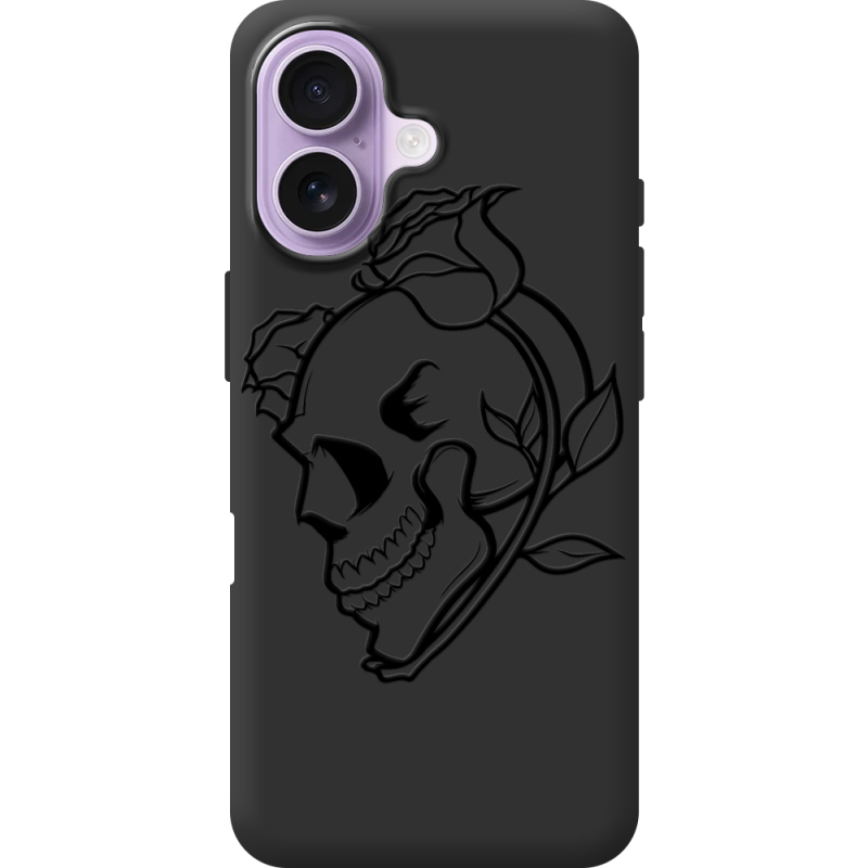 Чорний чохол BoxFace Apple iPhone 17 Skull and Roses