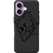 Чорний чохол BoxFace Apple iPhone 17 Skull and Roses