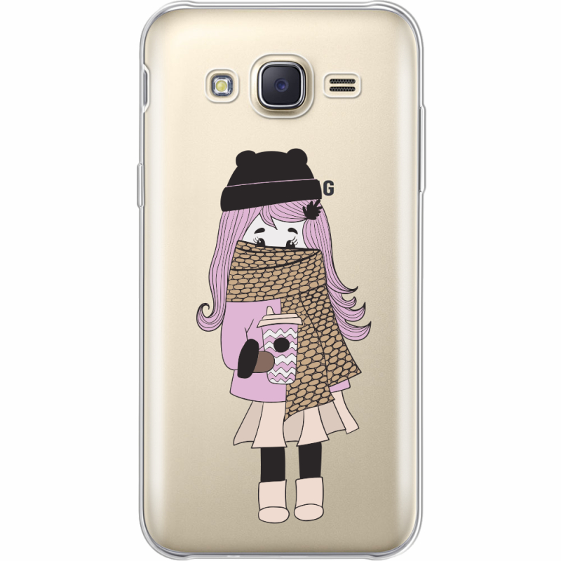 Прозрачный чехол Uprint Samsung J500H Galaxy J5 Winter Morning Girl