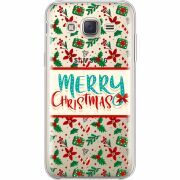 Прозрачный чехол Uprint Samsung J500H Galaxy J5 Vintage Christmas Pattern